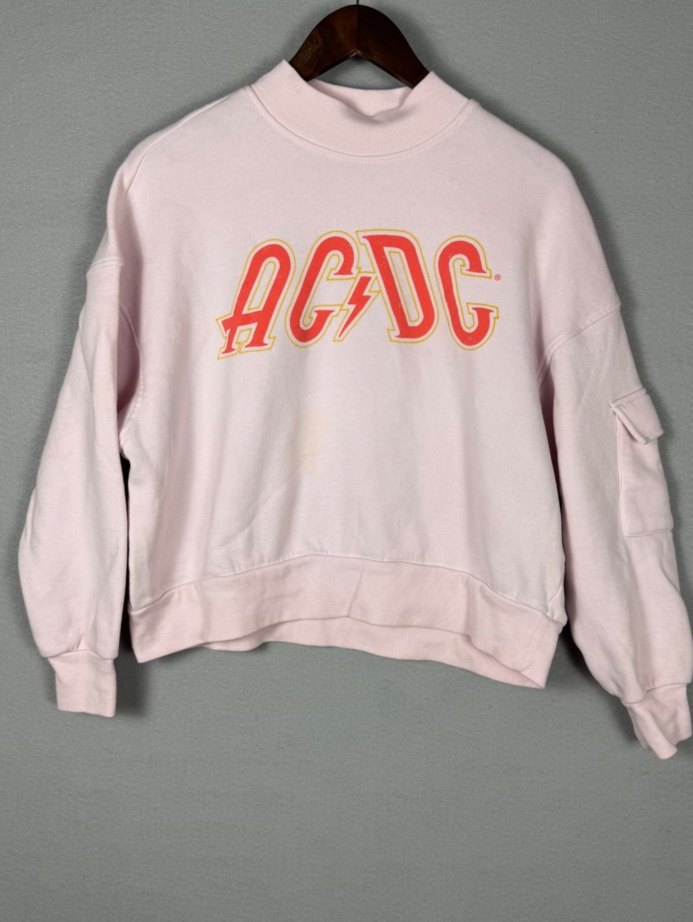AC/DC High Voltage 76 UK Tour Sweatshirt Pink Women's L